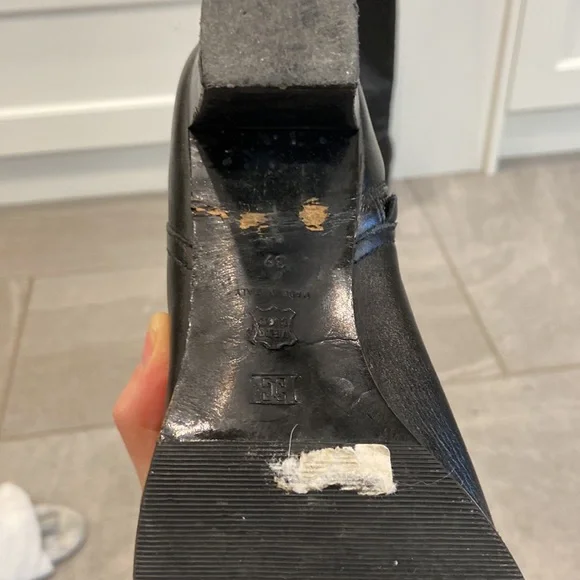 ESCADA Leather Knee-high Boots, Sz 39 - Picture 16 of 16